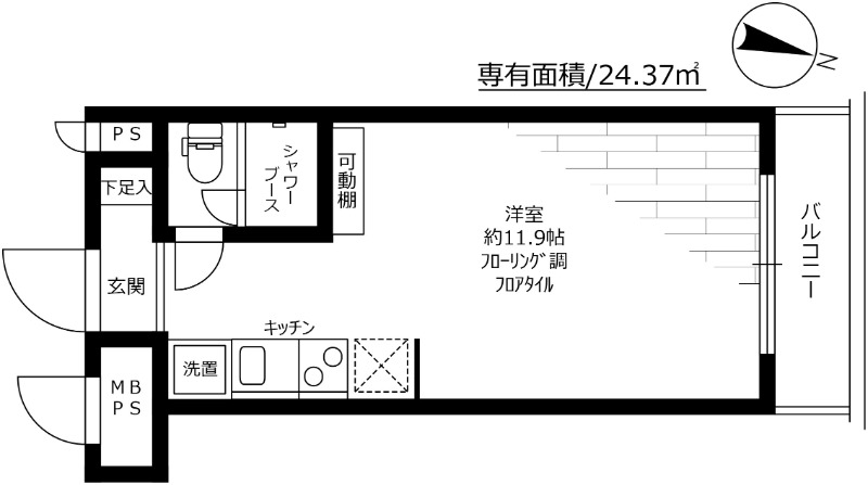 ダイアパレス根岸 513号室 間取り