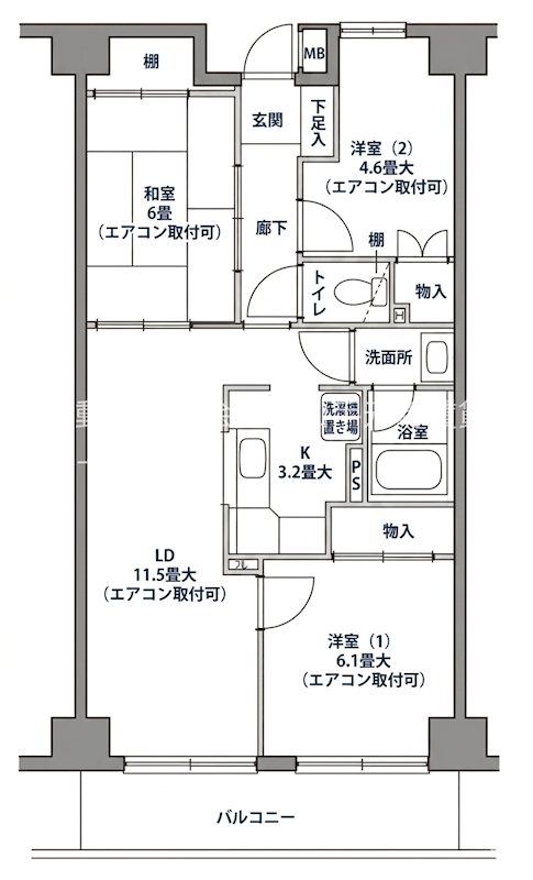 サンタハウス本牧 308号室 間取り