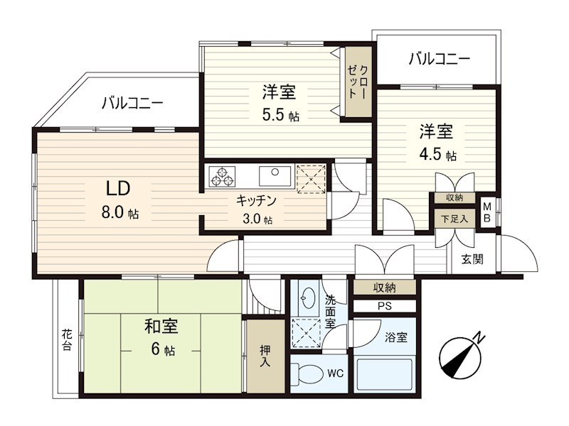 ユニーブル横浜山手第2 201号室 間取り