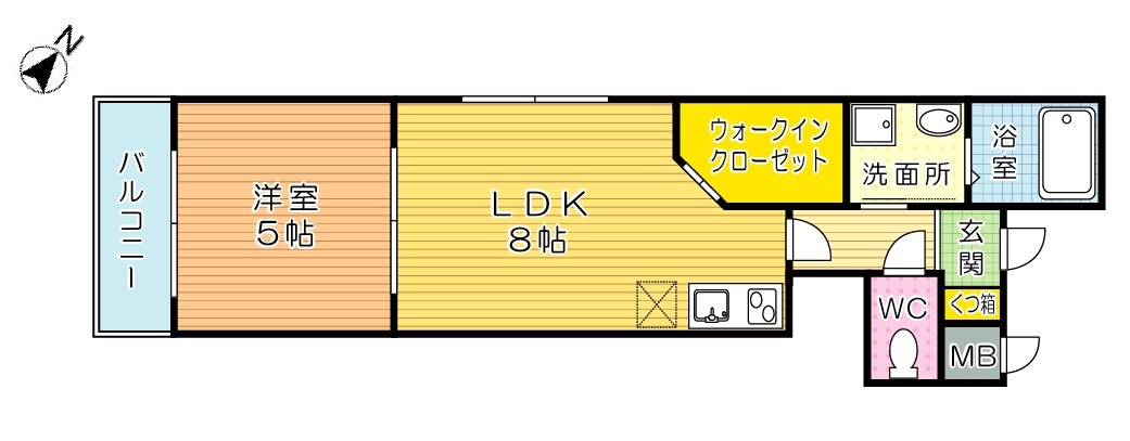 サンクレシア原町別院 407号室 間取り