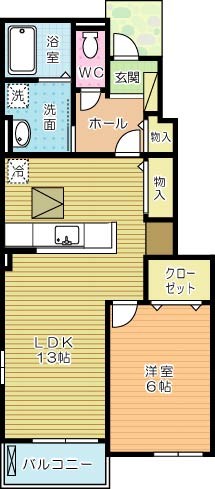 プレアデスⅡ 105号室 間取り