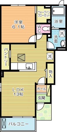 キーファームルデⅡ 10号室 間取り