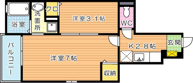 ランドコア陣山 間取り図