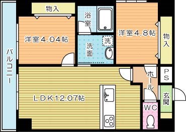 U－Basic reef 三萩野(ユー・ベーシックリーフ三萩野)   801号室 間取り