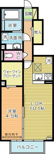 Arietta(アリエッタ) 107号室 間取り