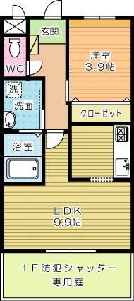 シーサイド高浜 102号室 間取り