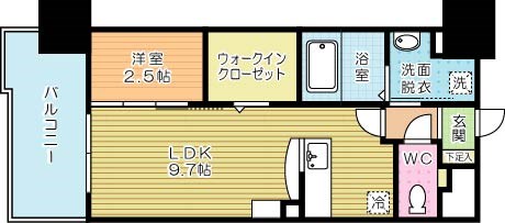 グランヒルズ三萩野 505号室 間取り