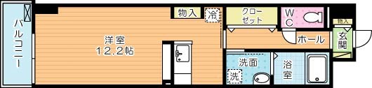グランドアイ香春口 505号室 間取り