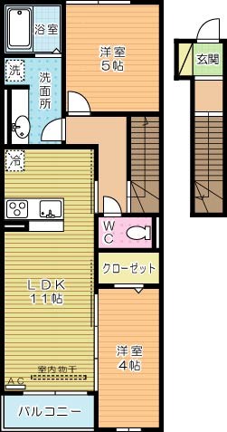 Ｇ－Ｓｔｙｌｅ 202号室 間取り