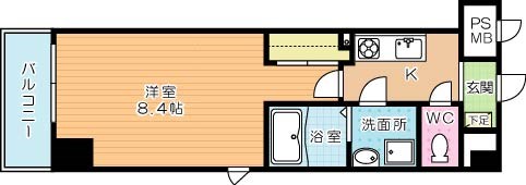 プリモレガーロ北方  401号室 間取り