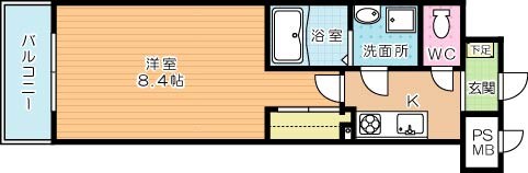 プリモレガーロ北方  406号室 間取り