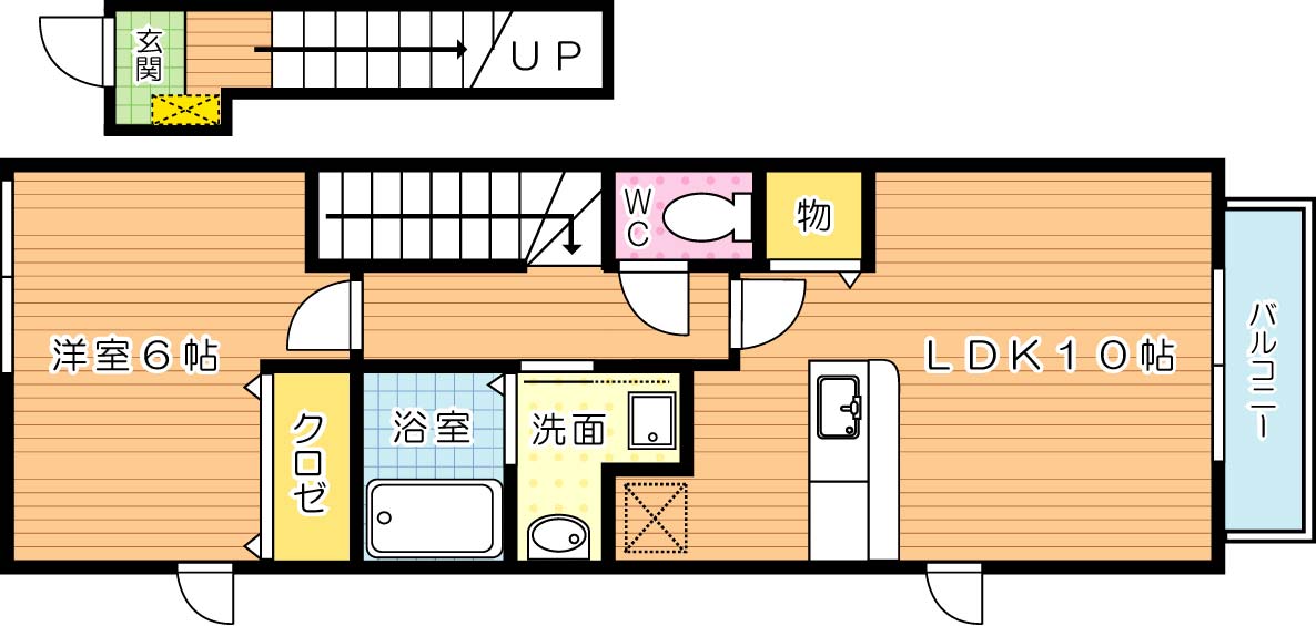 Harmony Alive陣原Ⅲ（ハーモニーアライヴ陣原Ⅲ） 間取り図