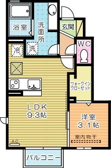 D-room泉台　Ｂ棟 間取り
