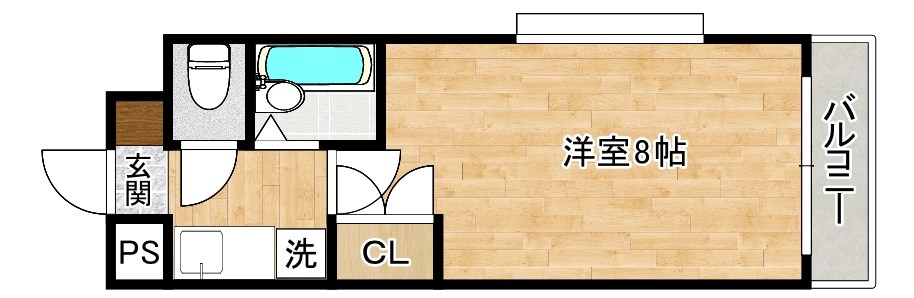 リファレンス到津 404号室 間取り