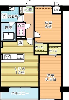 ネクステージ三萩野  401号室 間取り