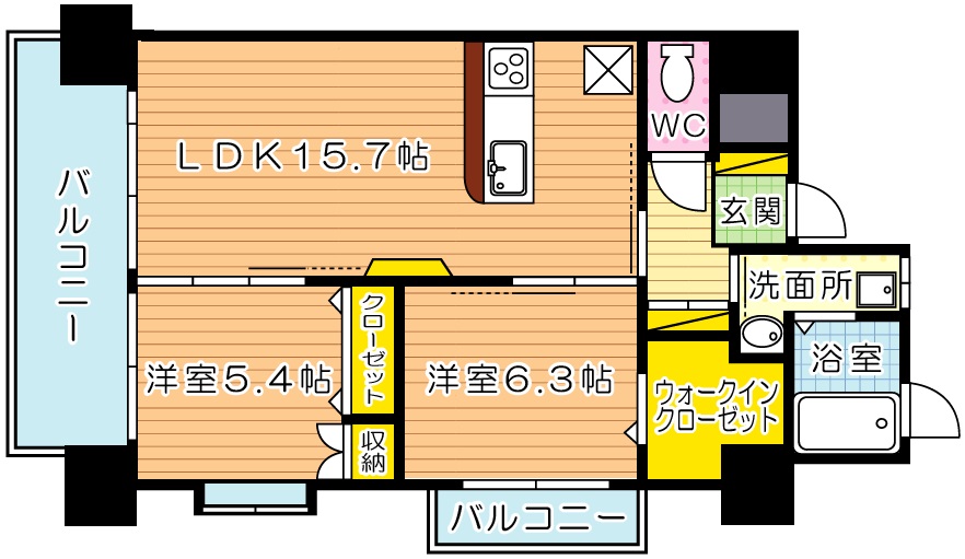 リブラ　ブライト 601号室 間取り