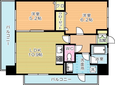 ルネッサンス２１小倉東（分譲賃貸） 205号室 間取り