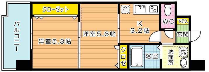 アルティザ小倉 1409号室 間取り