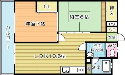 ベルガ三萩野 303号室 間取り