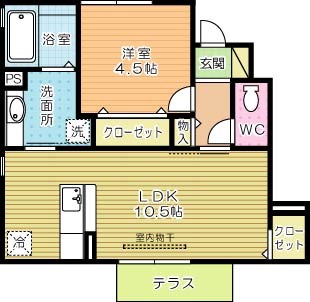 サンビレッジ小倉 102号室 間取り