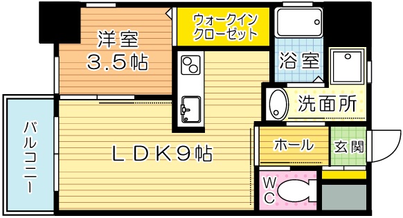 アべニュー小倉WEST 705号室 間取り