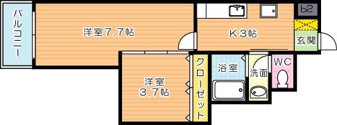 デザイナープリンセス７７ 303号室 間取り