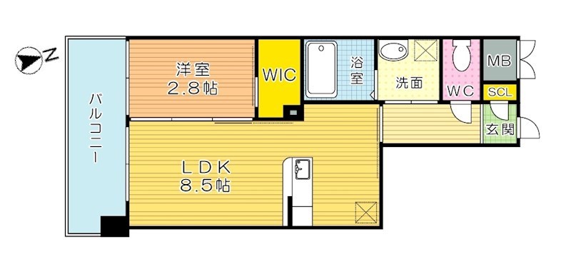 ウイングス重住 502号室 間取り