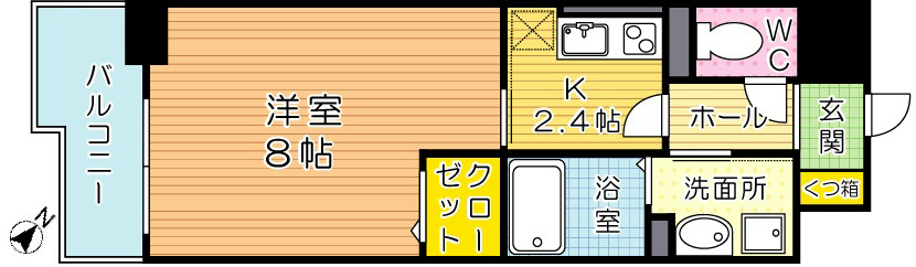 プランドール 1002号室 間取り