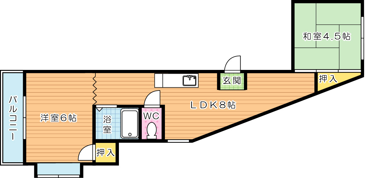 サンシティ泉台 201号室 間取り