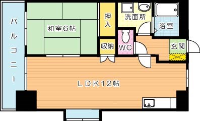 クレベール片野  205号室 間取り