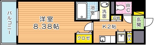 ラフィナーレアースコート魚町 503号室 間取り