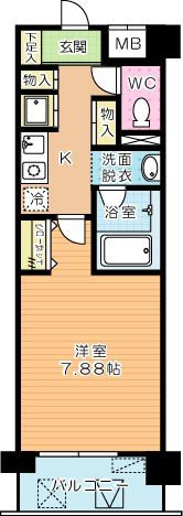 ラフィナーレアースコート魚町 903号室 間取り
