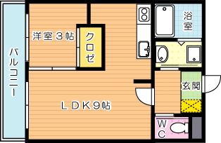 アルゴイマージュ千防 202号室 間取り