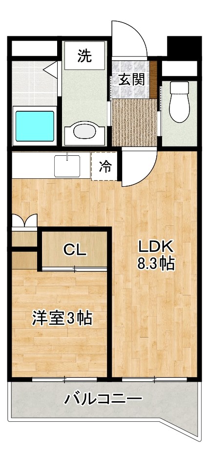 アルゴイマージュ千防 202号室 間取り