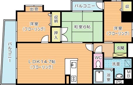 ジャミロ小倉  401号室 間取り