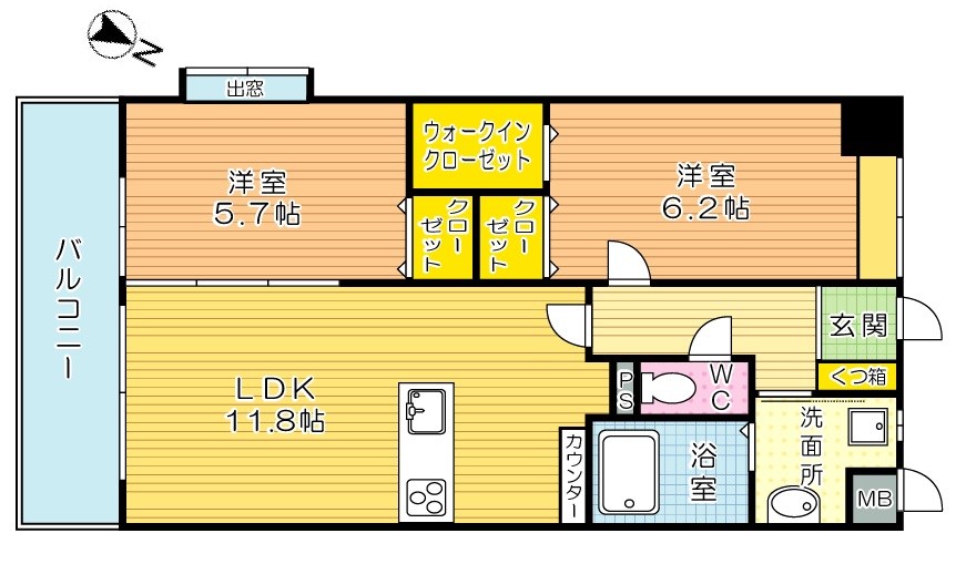 リオ・グランデ 401号室 間取り