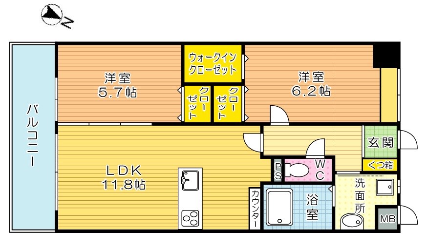 リオ・グランデ 902号室 間取り