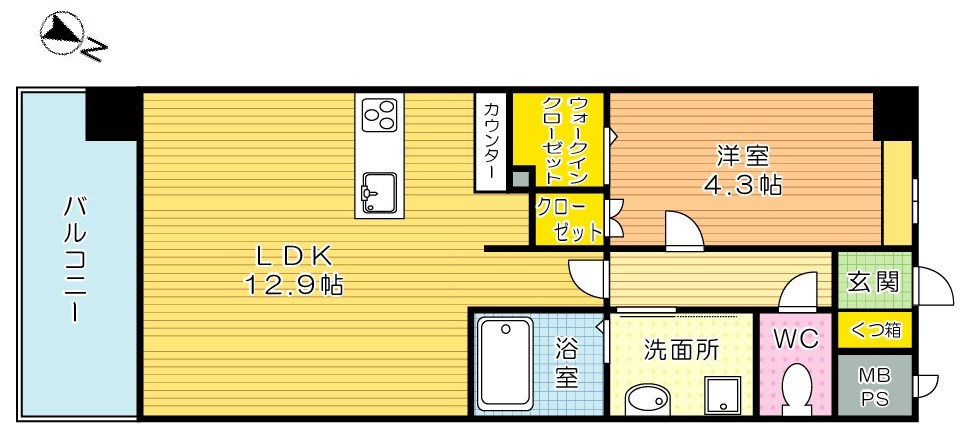 リオ・グランデ 203号室 間取り