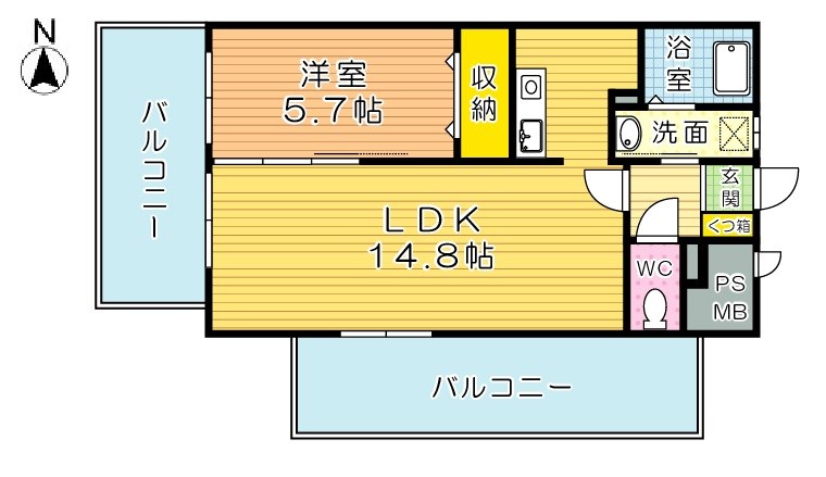 DAZZLE 霧ヶ丘（ダズル霧ヶ丘） 201号室 間取り