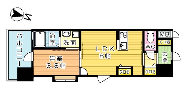 アクシオ北九州 901号室 間取り