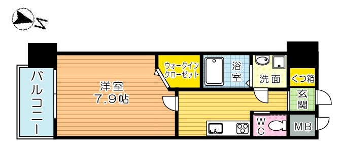 アクシオ北九州 802号室 間取り