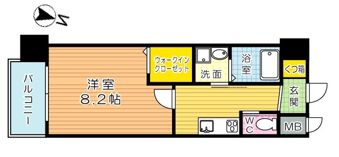 アクシオ北九州 604号室 間取り