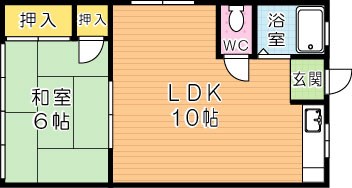 篠崎ハイツ 103号室 間取り