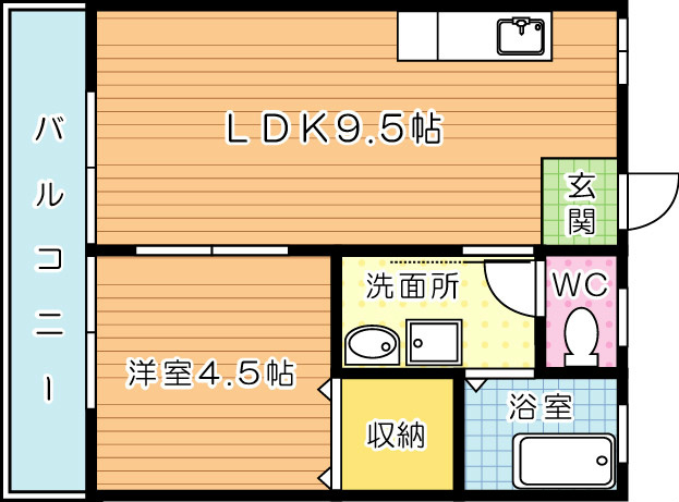 第一白石ビル 605号室 間取り