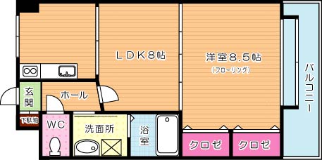 浅野ベイタワー 602号室 間取り