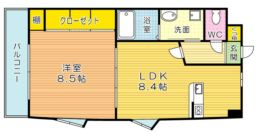 浅野ベイタワー 701号室 間取り