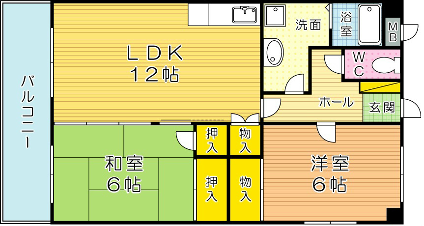 Solana足原(ソラーナ足原) 301号室 間取り