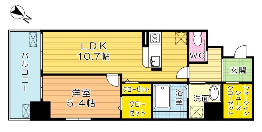 エヴァーグリーンQ 701号室 間取り
