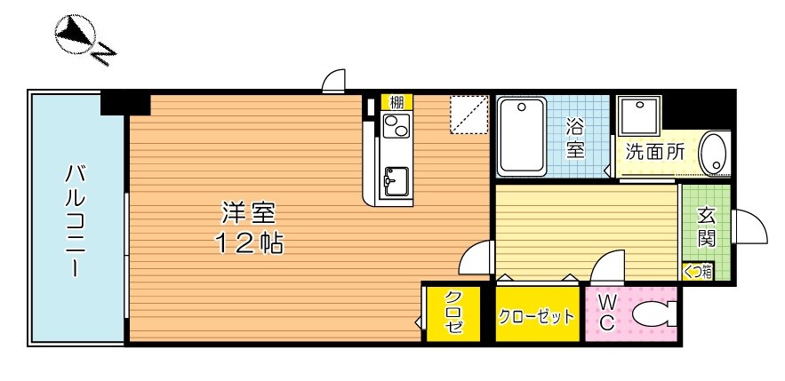 エヴァーグリーンQ  710号室 間取り