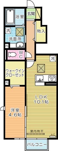 ルミナス須賀 105号室 間取り